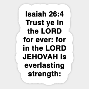 Isaiah 26:3  King James Version (KJV) Bible Verse Typography Sticker